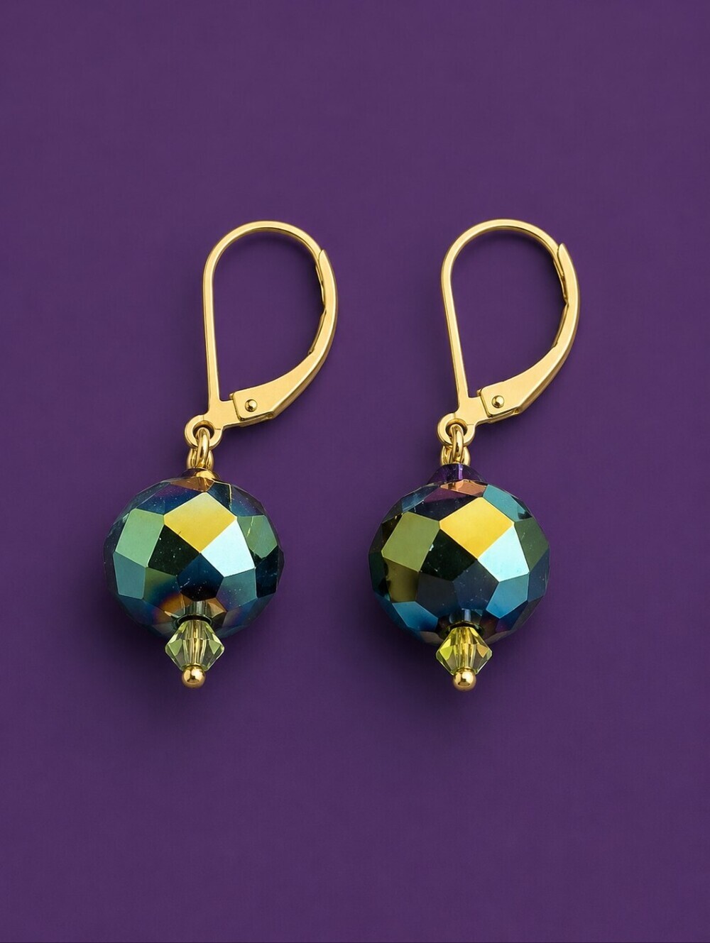 3/$30 CHARTER CLUB Chic Metallic Aurum Beaded Leverback Dangle Earrings